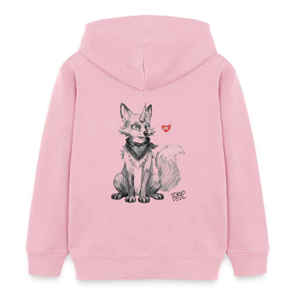 LIL`FOX Oni-Fuchs Kinder Bio-Hoodie | Tokyo Devil - Hellrosa