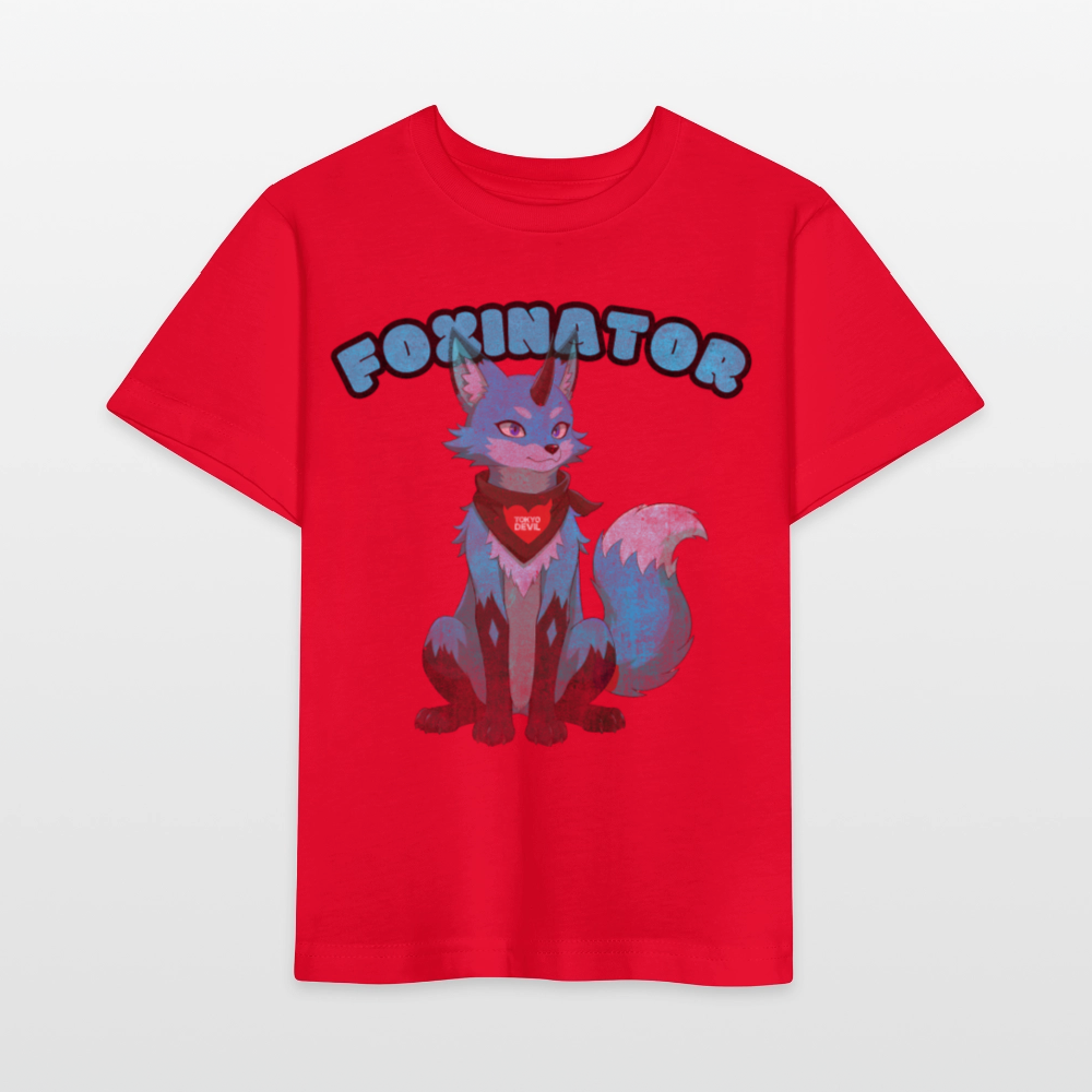 Tokyo Devil Kinder T-Shirt Foxinator Coralblue | Organic Cotton - Rot
