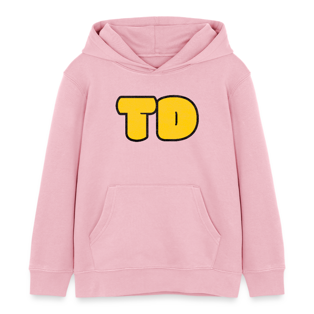 TD Logo Kinder Bio-Hoodie | Tokyo Devil - Hellrosa