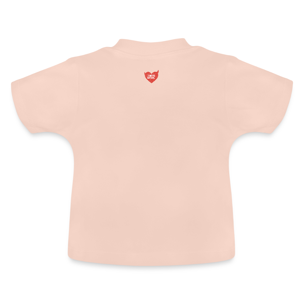 Tokyo Devil Baby T-Shirt Mini Tee | 100% Baumwolle | Mit Druckknöpfen - Kristallrosa
