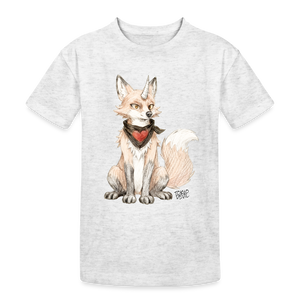 Oni Fuchs Skizze T-Shirt | Tokyo Devil - Weiß meliert