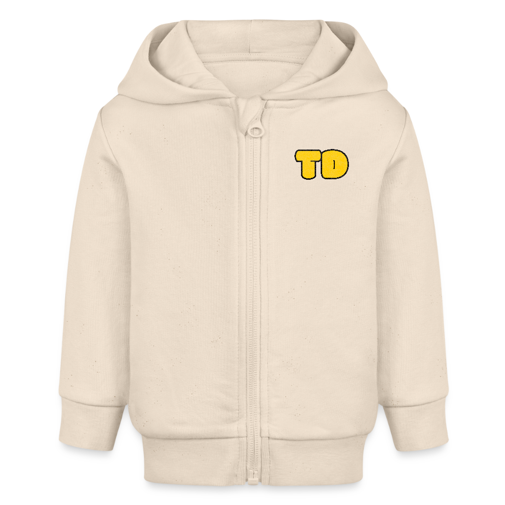 Tokyo Devil Kinder Hoodie mit TD TYPO | Bio-Baumwolle - Weißgrau