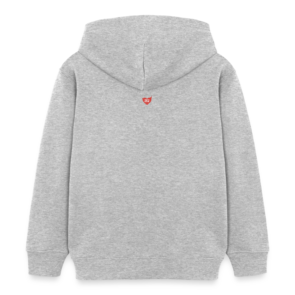 TD Logo Kinder Bio-Hoodie | Tokyo Devil - Grau meliert