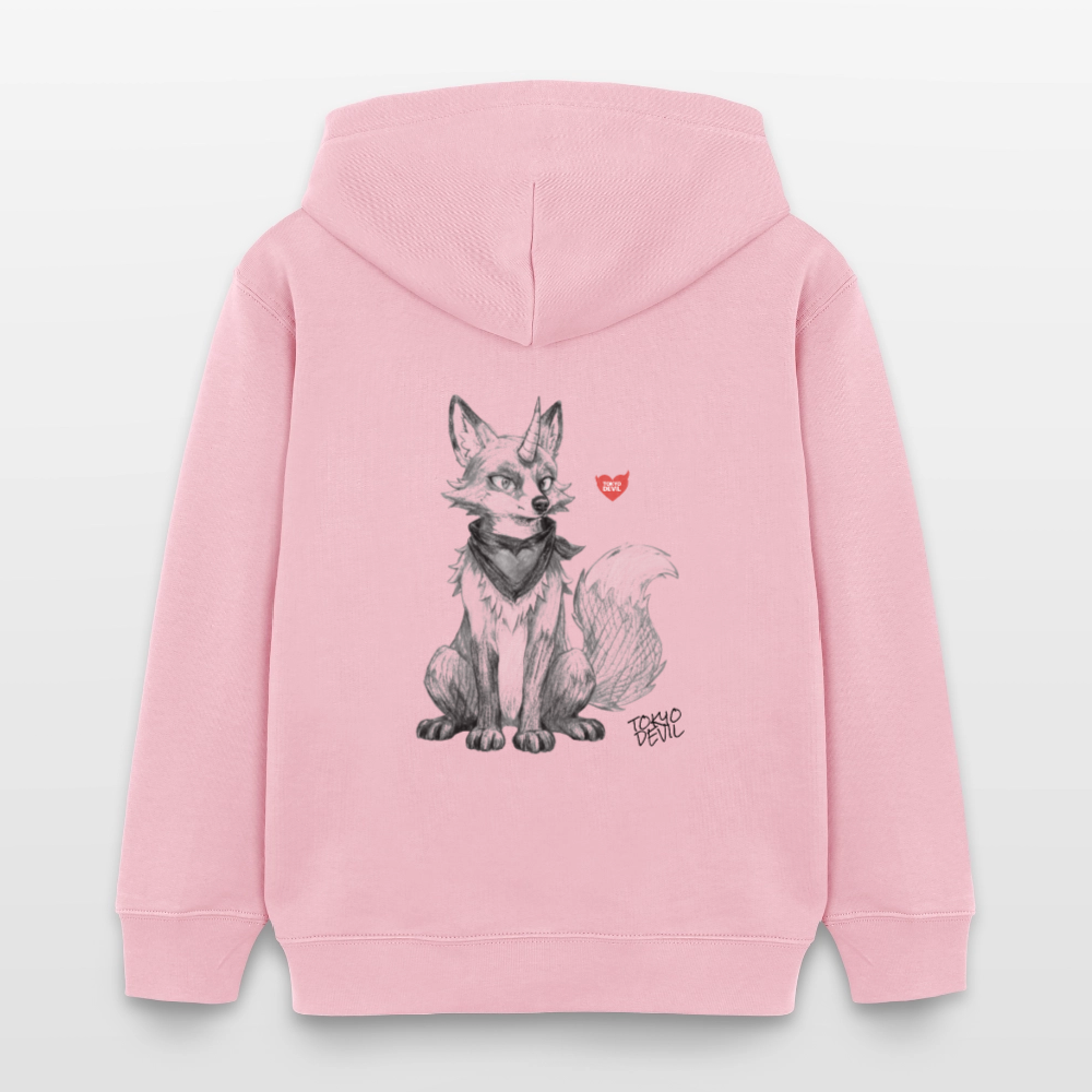 LIL`FOX Oni-Fuchs Kinder Bio-Hoodie | Tokyo Devil - Hellrosa