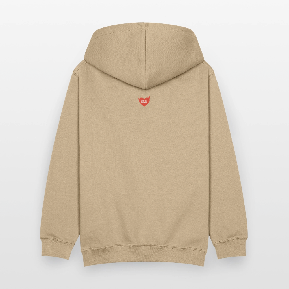 Tokyo Devil Teen Streetwear Kuschel-Hoodie | Chaos Fox - Sand