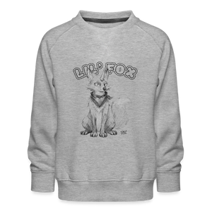 LIL’ DEVILS Oni Fuchs Skizze Kinder Pullover | Tokyo Devil - Grau meliert