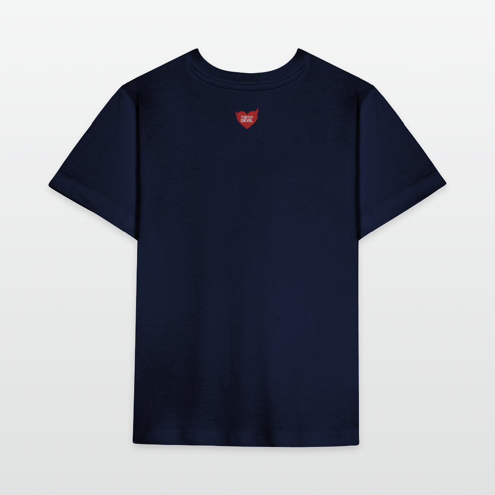 Tokyo Devil Kids T-Shirt Chaos Fox | Organic Cotton - Navy
