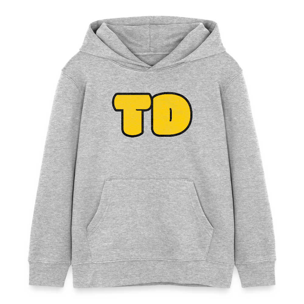 TD Logo Kinder Bio-Hoodie | Tokyo Devil - Grau meliert