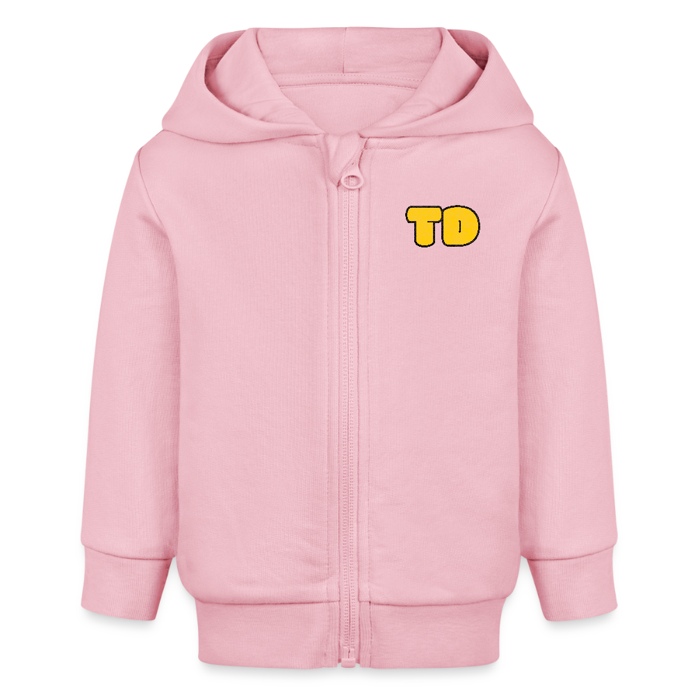 Tokyo Devil Kinder Hoodie mit TD TYPO | Bio-Baumwolle - Hellrosa