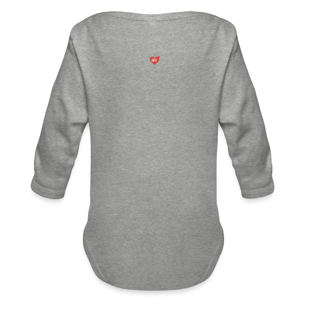Tokyo Devil Baby Bio-Langarm-Body Organic Cotton | Streetwear Mini Edition - Grau meliert