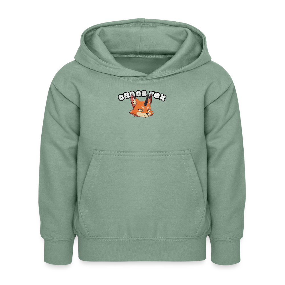 Tokyo Devil Teen Streetwear Kuschel-Hoodie | Chaos Fox - Graugrün