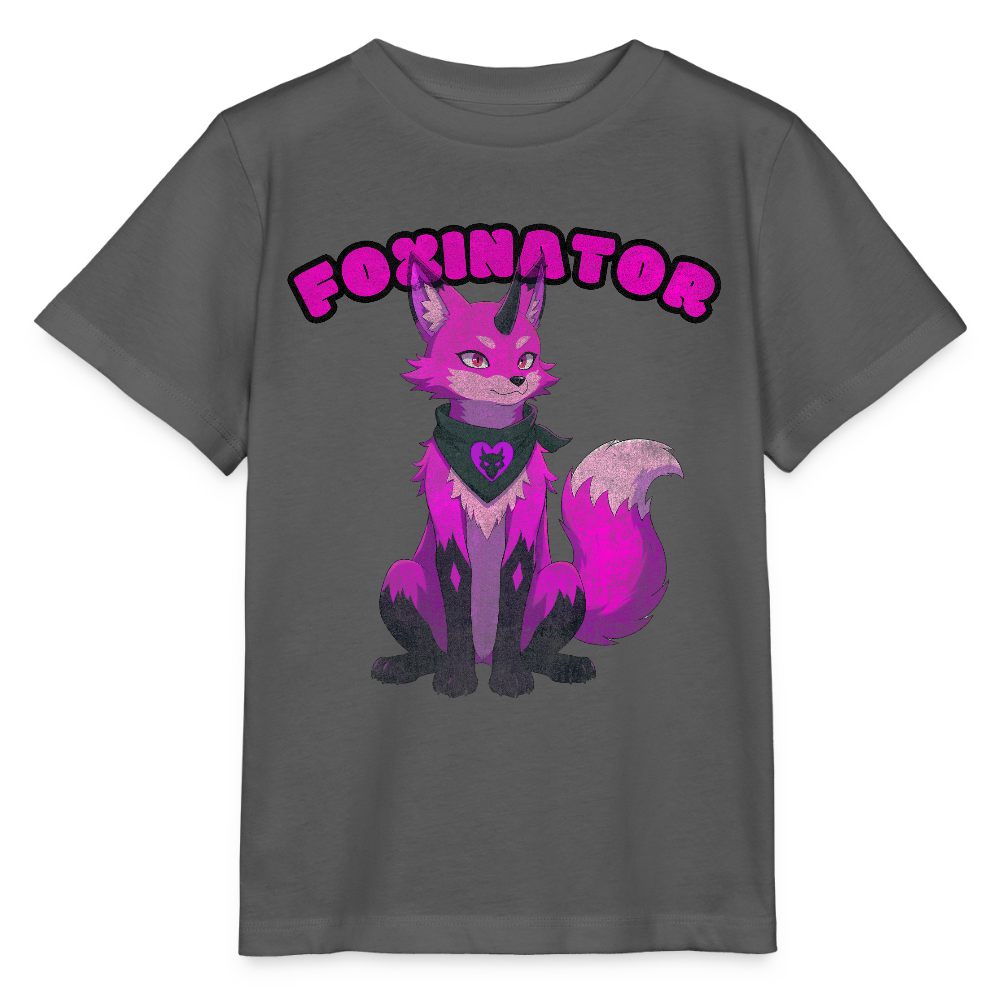 Tokyo Devil Kinder T-Shirt Foxinator Pink | Organic Cotton - Anthrazit