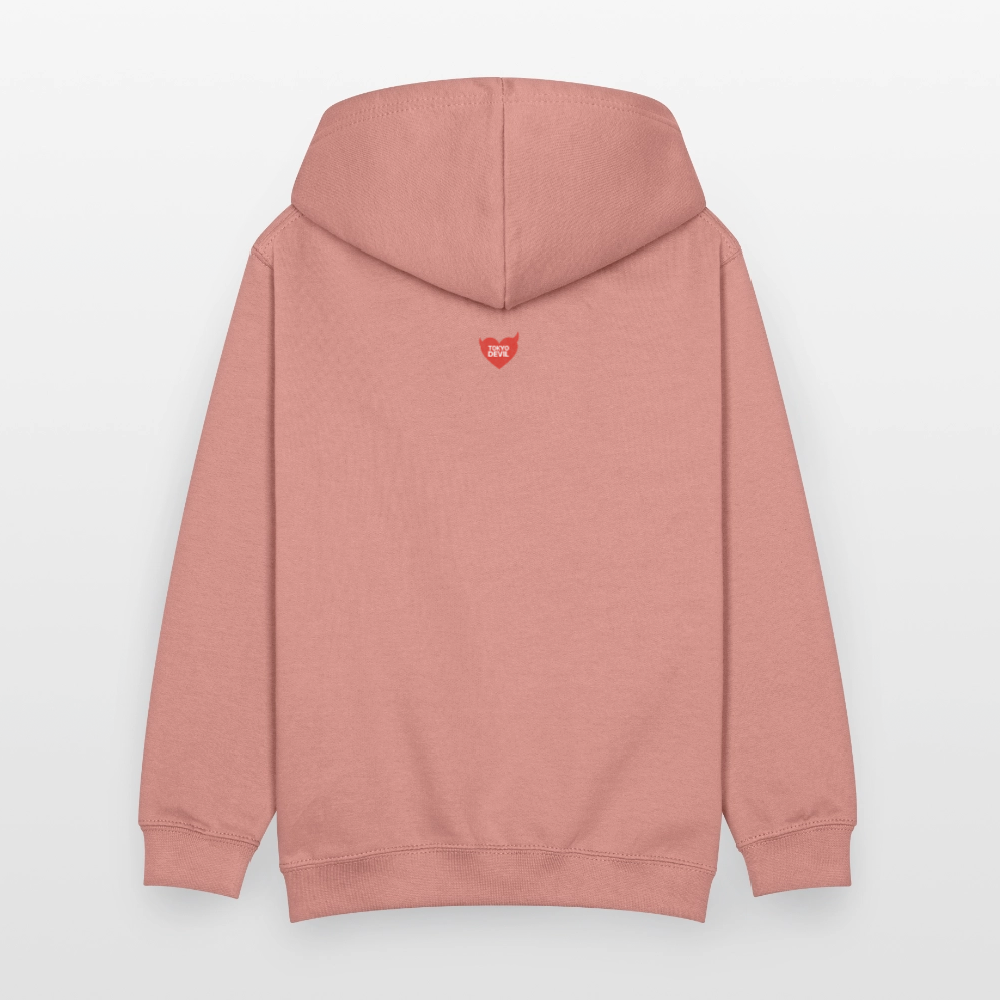 Tokyo Devil Teen Streetwear Kuschel-Hoodie | Chaos Fox - Altrosa