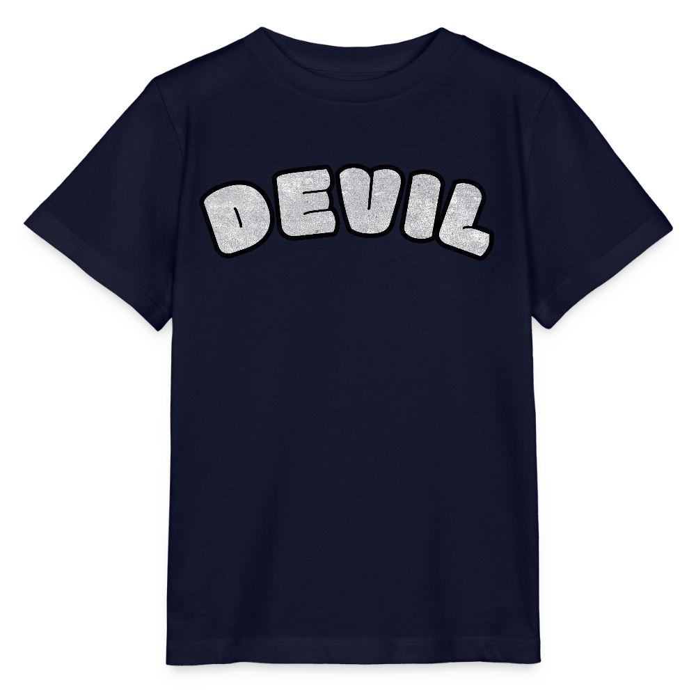 Tokyo Devil Kinder T-Shirt | DEVIL Print - Navy