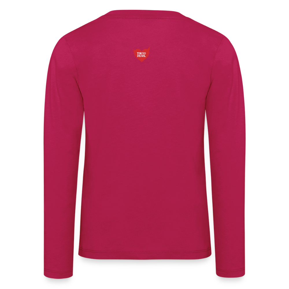 Tokyo Devil Premium Langarmshirt Streetwear | Unisex Basic - dunkles Pink