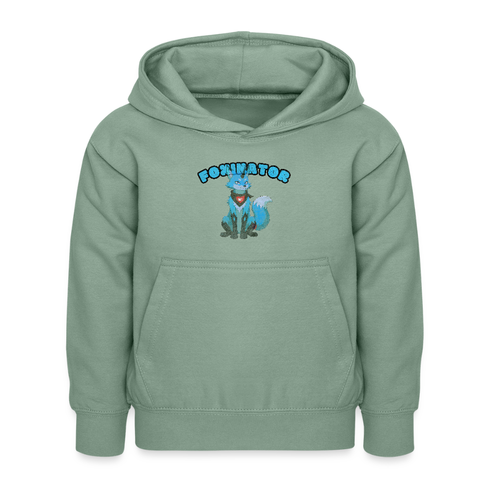 Tokyo Devil Teen Streetwear Kuschel-Hoodie | Foxinator Coralblue - Graugrün