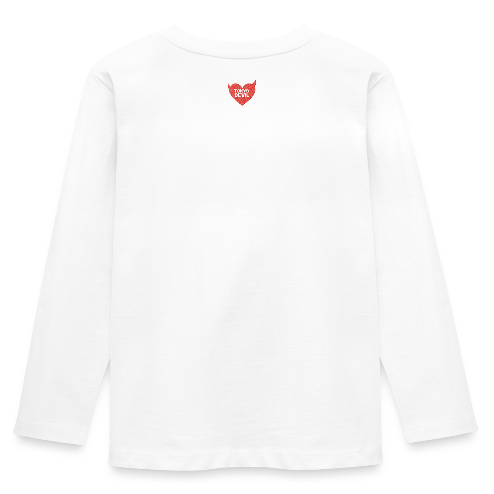 LIL’ FOX Skizze Rosa Langarmshirt | Tokyo Devil - Weiß