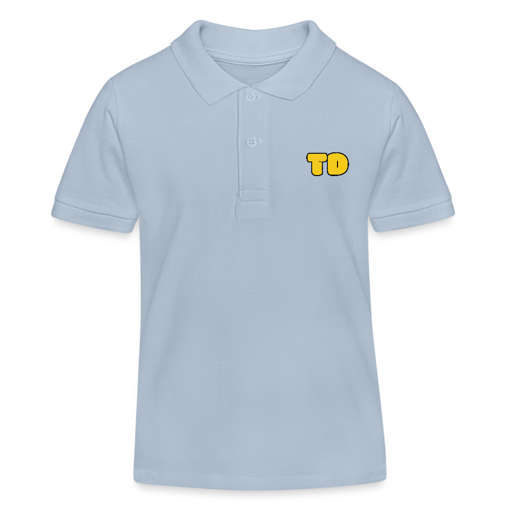 Kinder Bio-Poloshirt mit „TD“ | Tokyo Devil - sky Blue