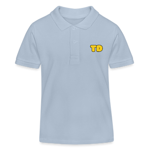 Kinder Bio-Poloshirt mit „TD“ | Tokyo Devil - sky Blue