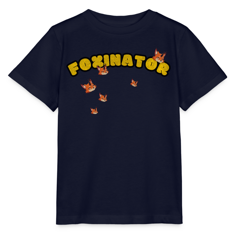 Tokyo Devil Kinder T-Shirt FOXINATOR Oni-Fuchs | Organic Cotton - Navy