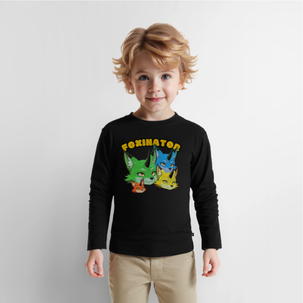 Tokyo Devil Langarmshirt | Foxinator 4 Oni-Füchsen | Unisex - Schwarz