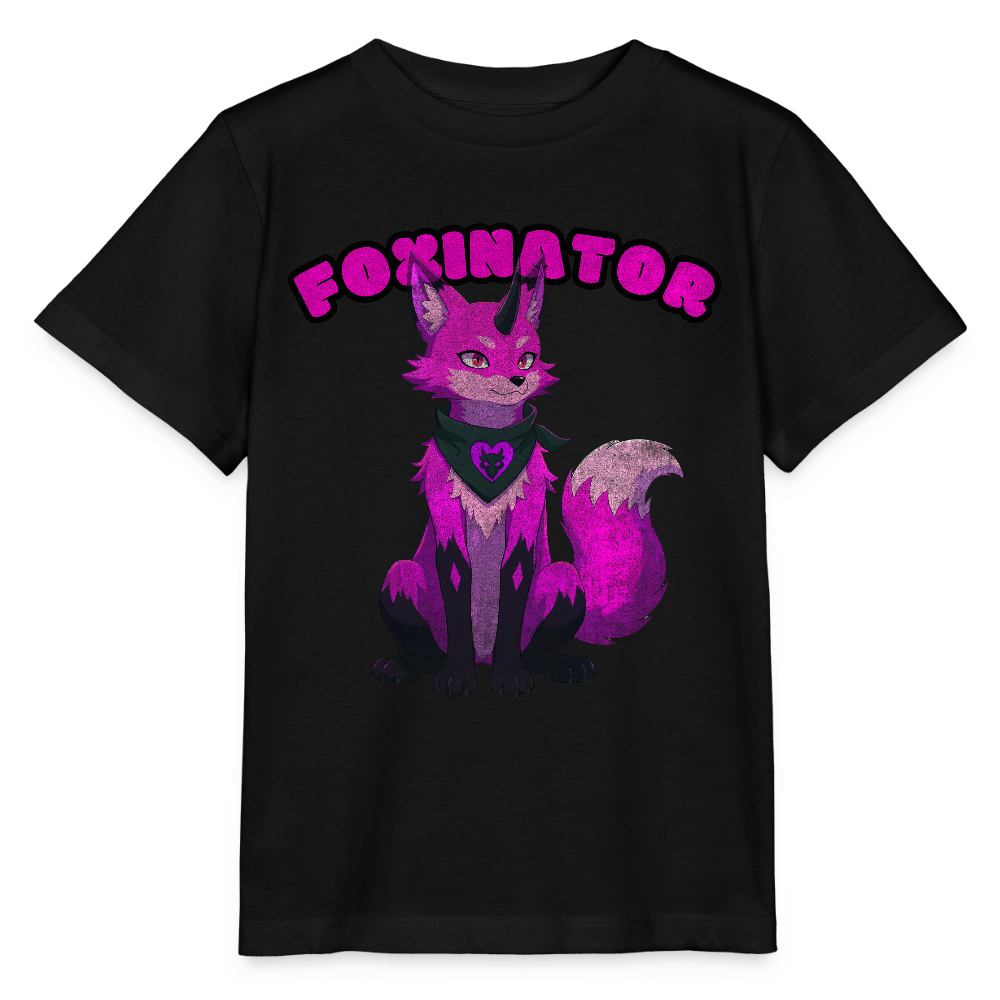 Tokyo Devil Kinder T-Shirt Foxinator Pink | Organic Cotton - Schwarz