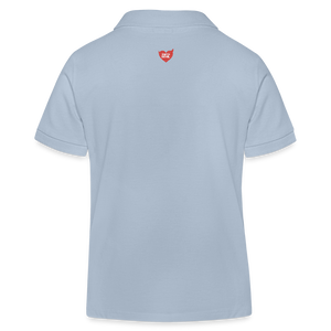 Kinder Bio-Poloshirt mit „TD“ | Tokyo Devil - sky Blue