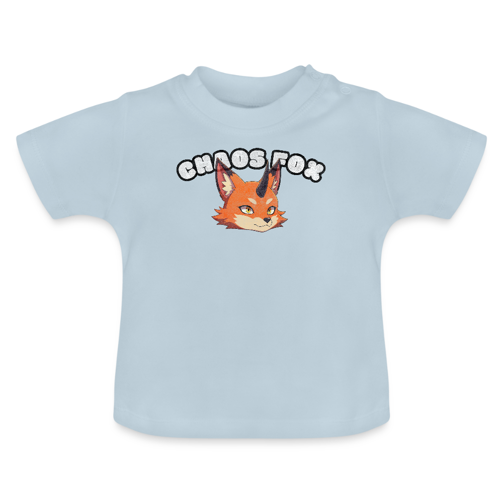 Tokyo Devil Baby T-Shirt Mini Tee | 100% Baumwolle | Mit Druckknöpfen - Hellblau