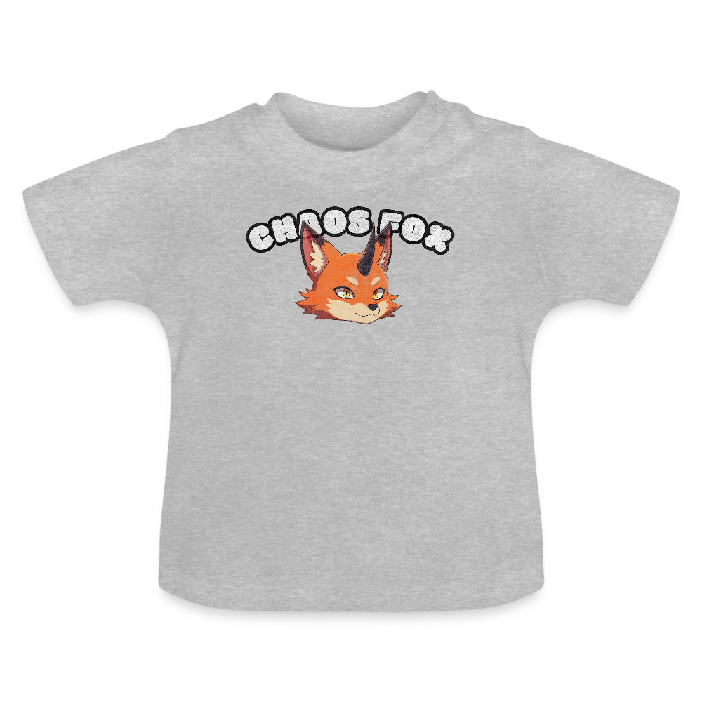 Tokyo Devil Baby T-Shirt Mini Tee | 100% Baumwolle | Mit Druckknöpfen - Grau meliert
