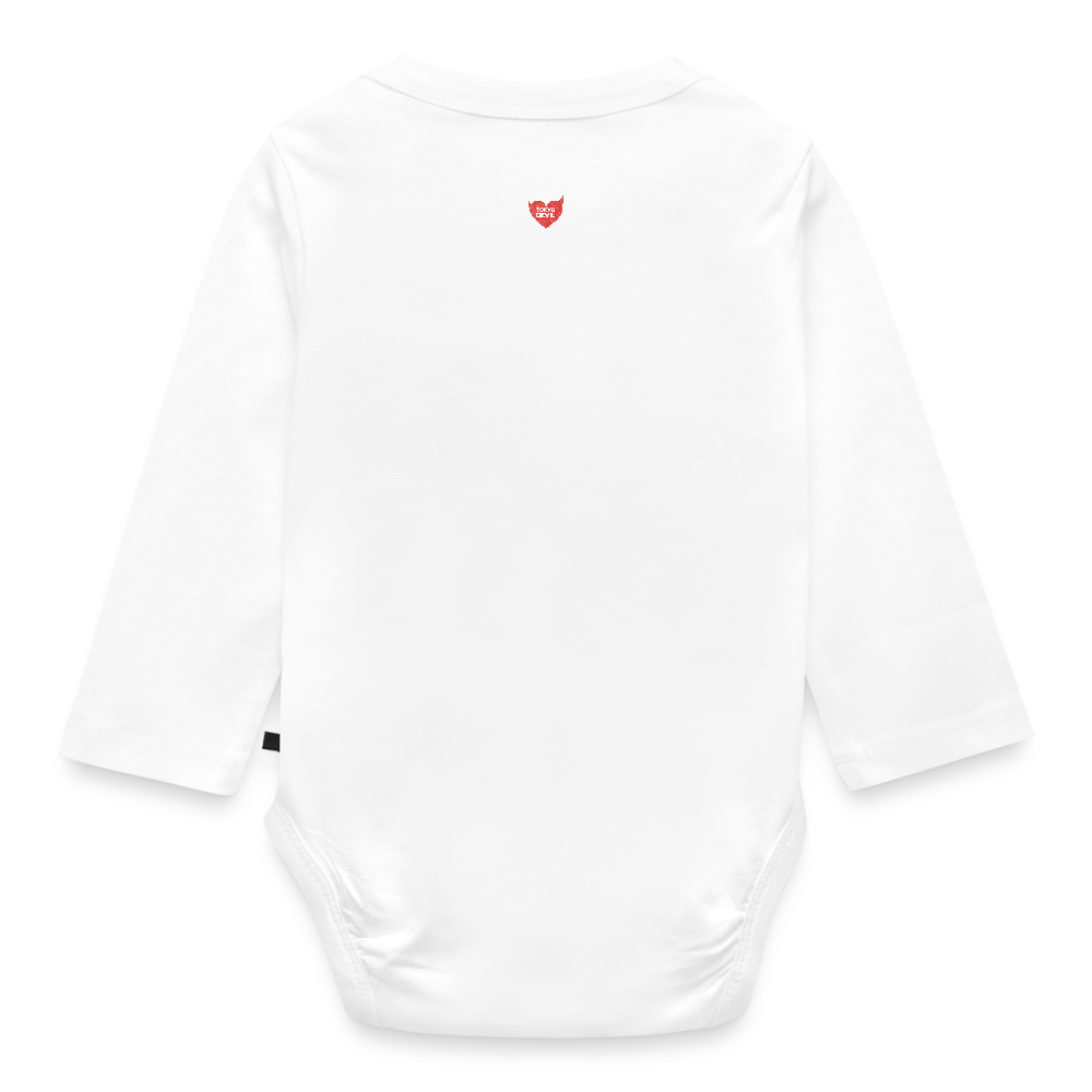 Tokyo Devil Baby Bio-Langarm-Body Organic Cotton | Streetwear Mini Edition - Weiß