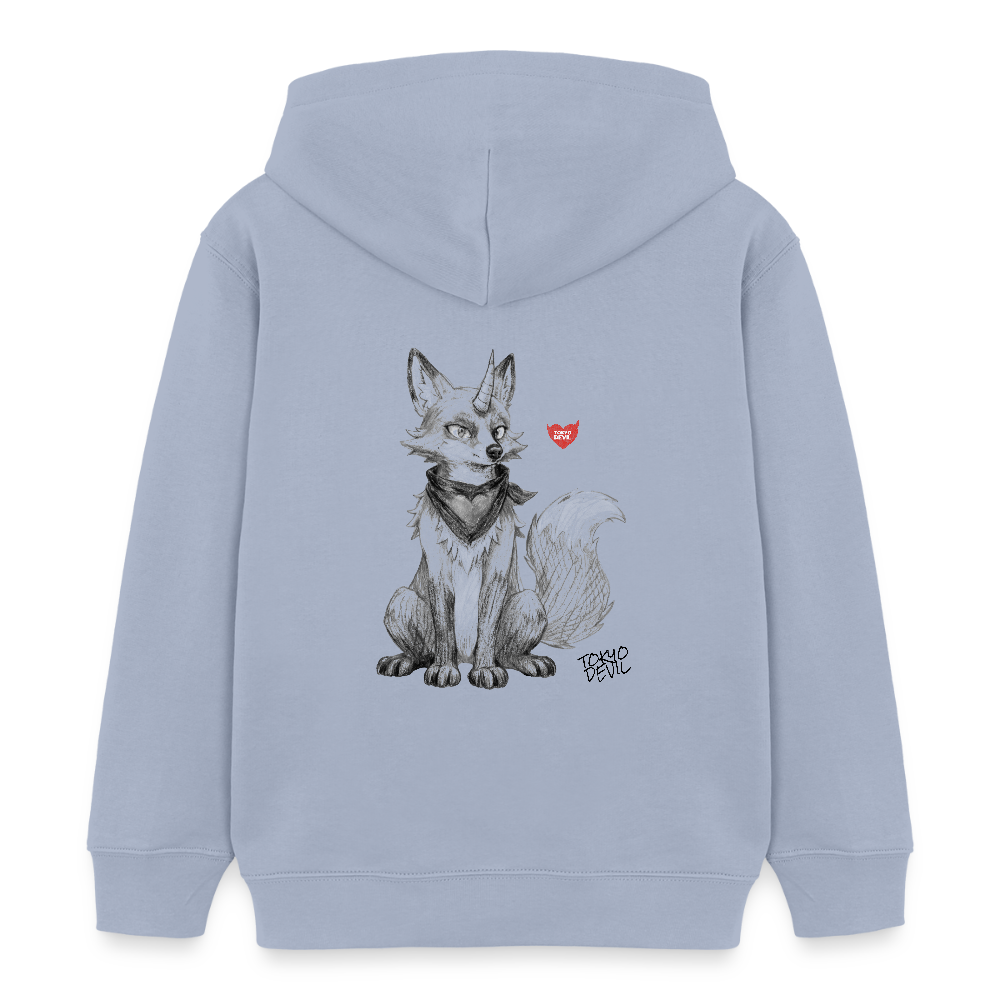LIL`FOX Oni-Fuchs Kinder Bio-Hoodie | Tokyo Devil - Lavendel-Violett