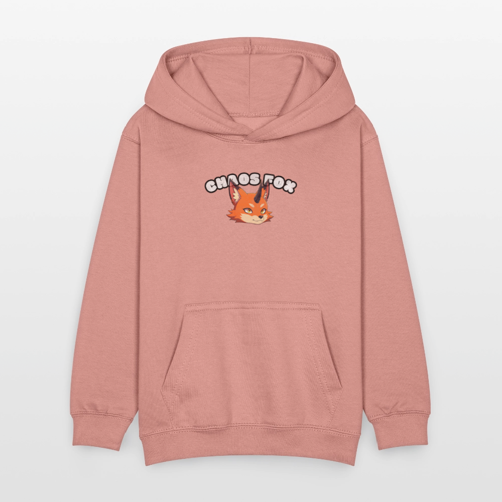 Tokyo Devil Teen Streetwear Kuschel-Hoodie | Chaos Fox - Altrosa