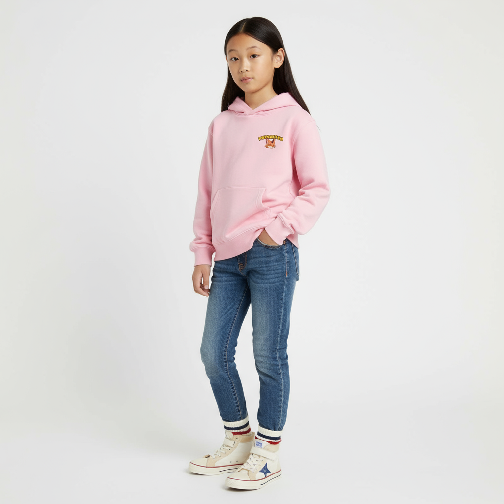 FOXINATOR Kinder Hoodie Rosa Oni-Fuchs | Tokyo Devil