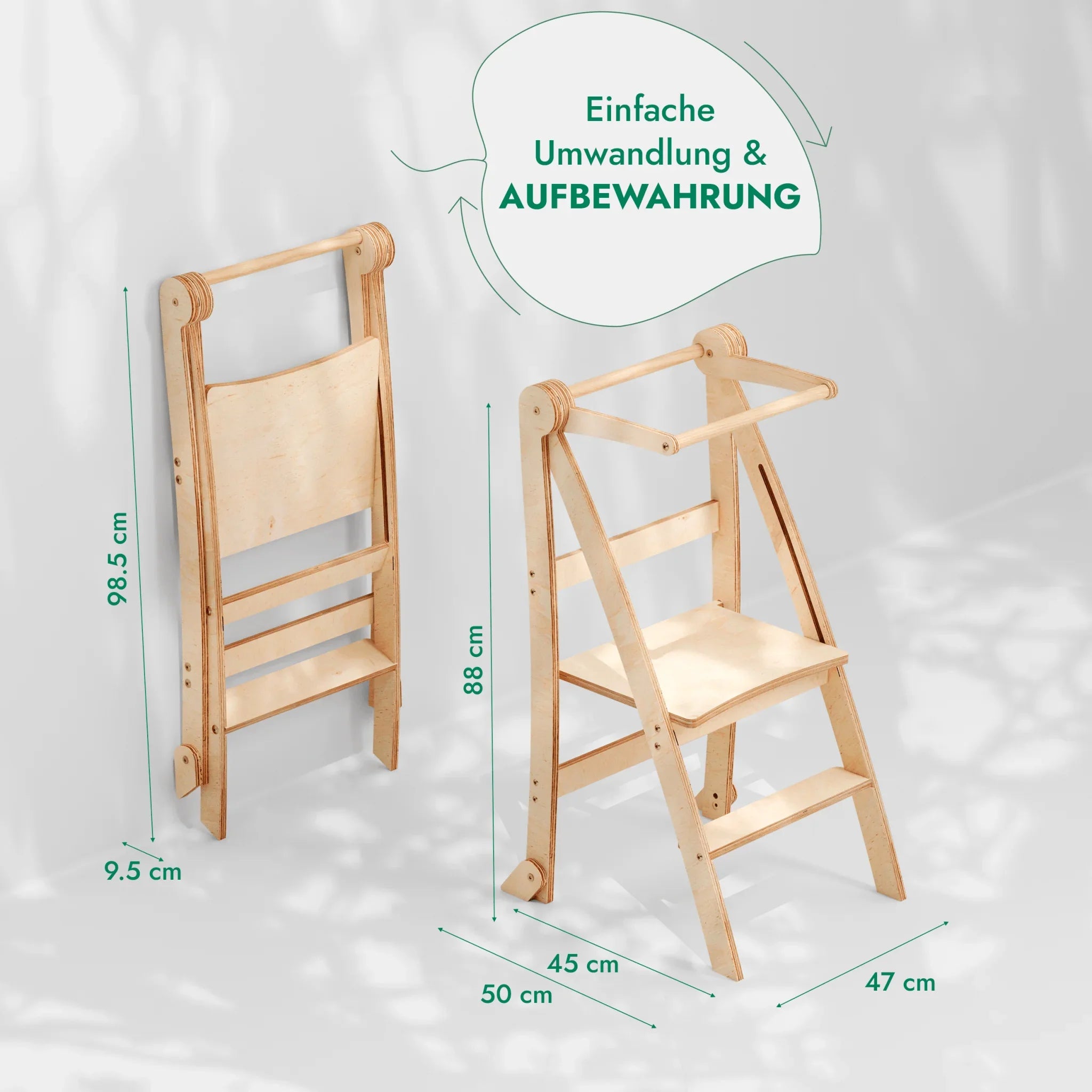 kinderhocker aufbewahrung Holz Lernleiter Montessori - Kinder Hocker in Beige