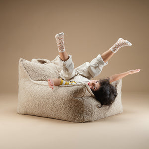 Sitzsack Sessel für Kinder aus Teddystoff | wigiwama