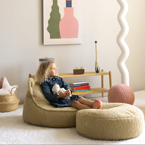 Sitzsack Bär für Kinder aus Teddystoff | Wigiwama