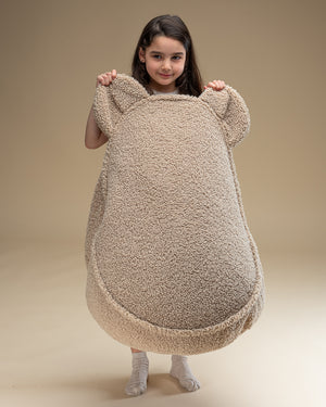 Sitzsack Bär für Kinder aus Teddystoff | Wigiwama