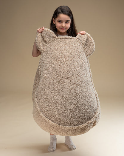 Sitzsack Bär für Kinder aus Teddystoff | Wigiwama