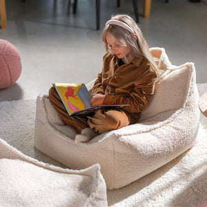 Wigiwama Beanbag Armchair – Kids' Armchair Made from Teddy Fabric