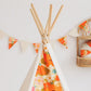 Tipi-Zelt „Picknick mit Blumen“