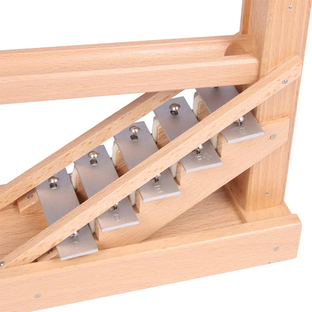 Murmelbahn mit Glockenspiel Natur von Beck Holzspielzeug