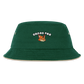 Tokyo Devil Kinder Bucket Hat Streetwear Kids Fischerhut | 100% Baumwolle - Dunkelgrün/Beige