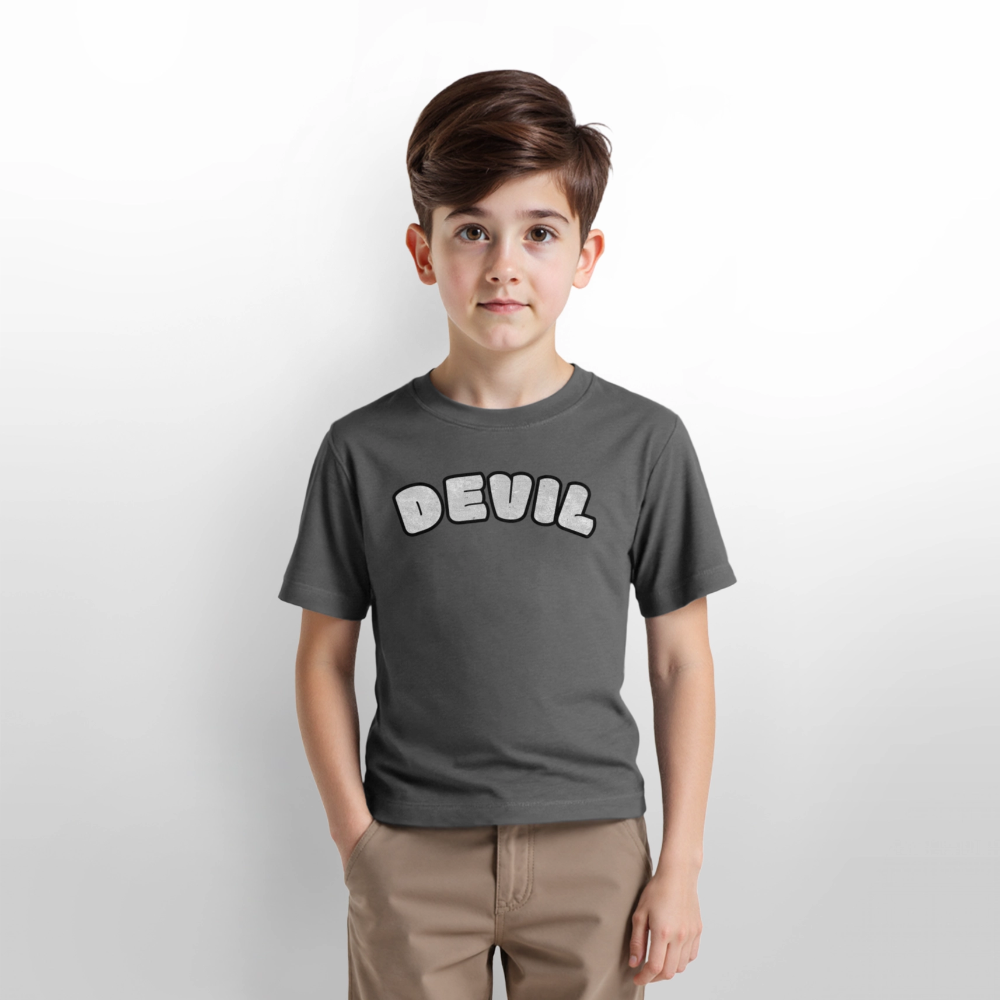 Tokyo Devil Kinder T-Shirt | DEVIL Print - Anthrazit
