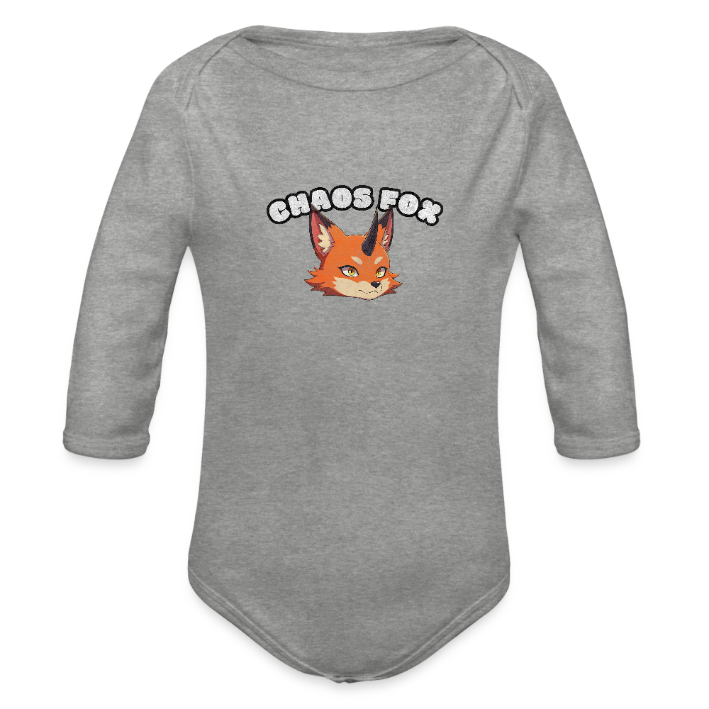 Tokyo Devil Baby Bio-Langarm-Body Organic Cotton | Streetwear Mini Edition - Grau meliert