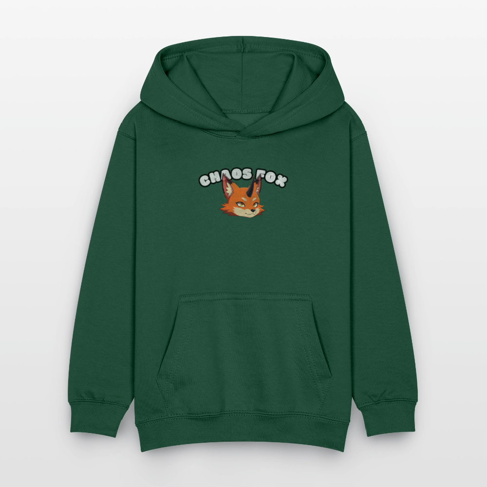 Tokyo Devil Teen Streetwear Kuschel-Hoodie | Chaos Fox - Flaschengrün