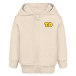 Tokyo Devil Kinder Hoodie mit TD TYPO | Bio-Baumwolle - Weißgrau
