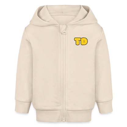 Tokyo Devil Kinder Hoodie mit TD TYPO | Bio-Baumwolle - Weißgrau