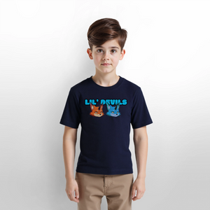 Tokyo Devil Kinder T-Shirt | LIL’ DEVILS Print + Oni-Motive - Navy