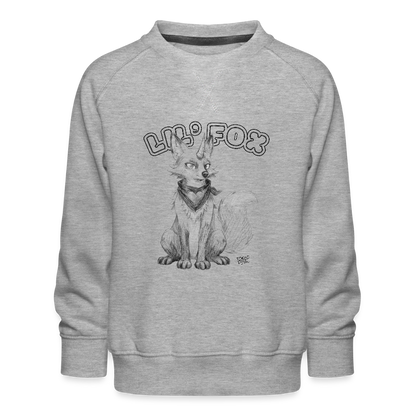 LIL’ DEVILS Oni Fuchs Skizze Kinder Pullover | Tokyo Devil - Grau meliert