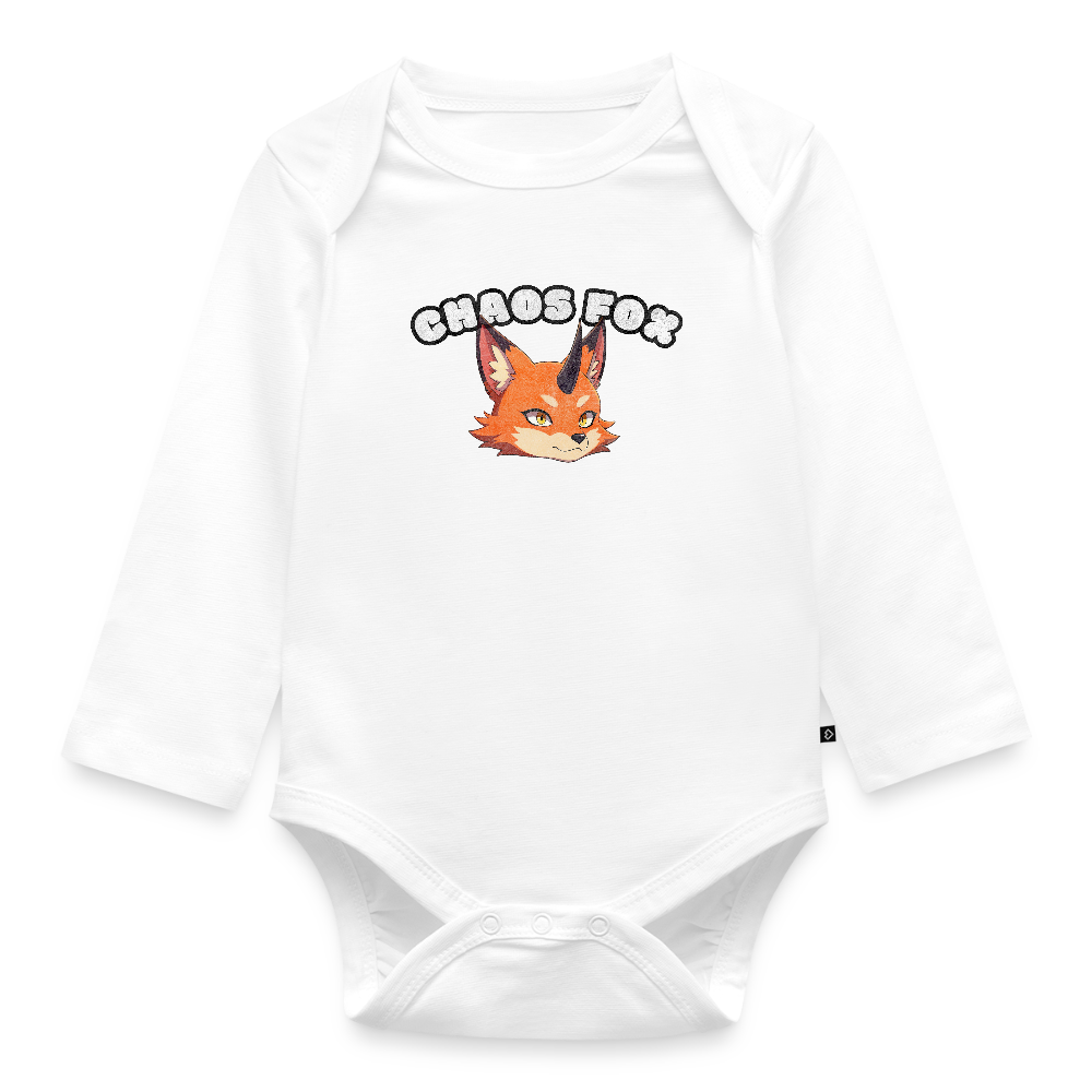 Tokyo Devil Baby Bio-Langarm-Body Organic Cotton | Streetwear Mini Edition - Weiß